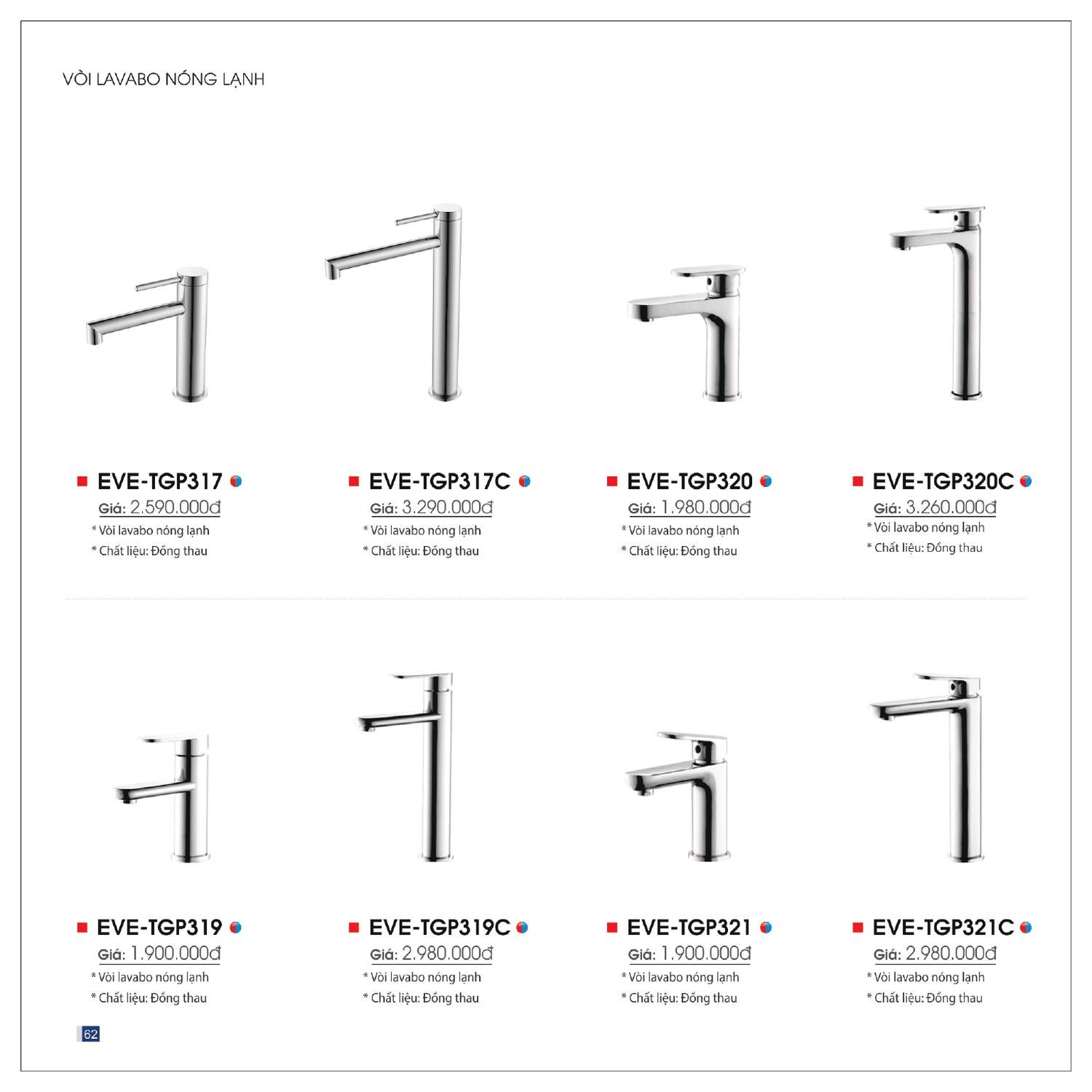 Thiết bị vệ sinh EVEREST Catalogue và Bảng giá mới nhất 2025 /Page 62